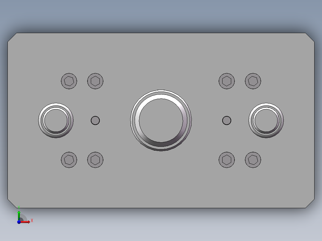 筒形件冲底孔模具前视图