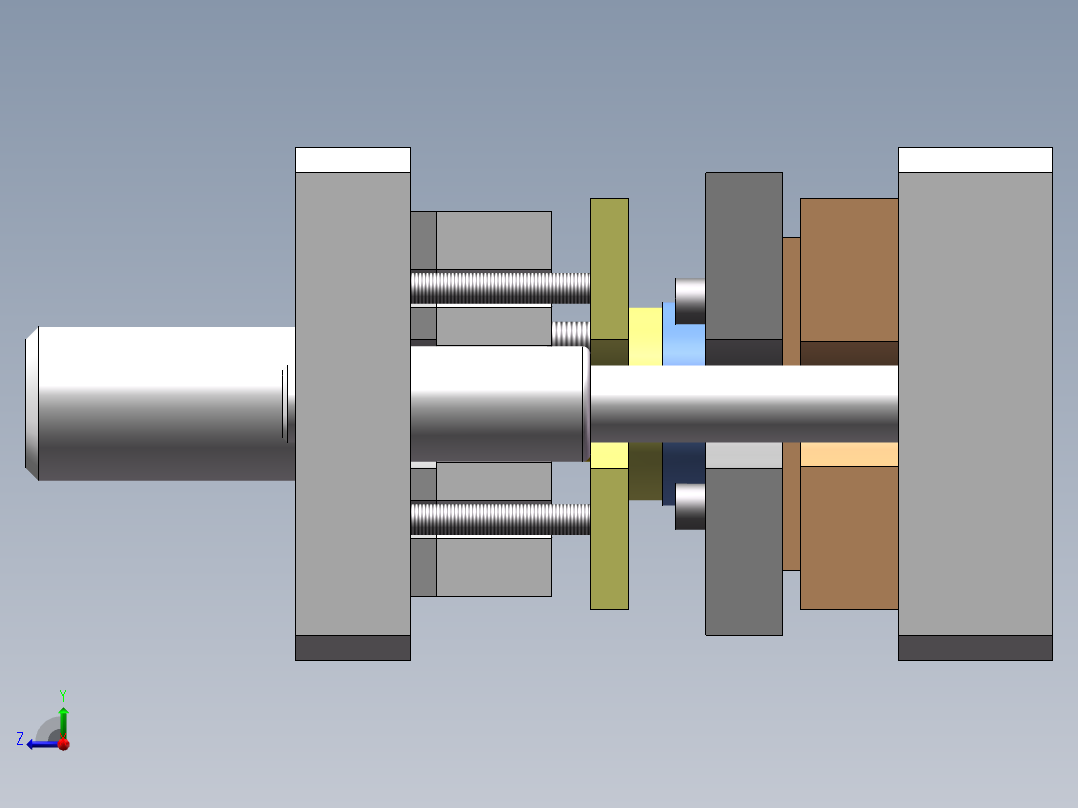 筒形件冲底孔模具右视图