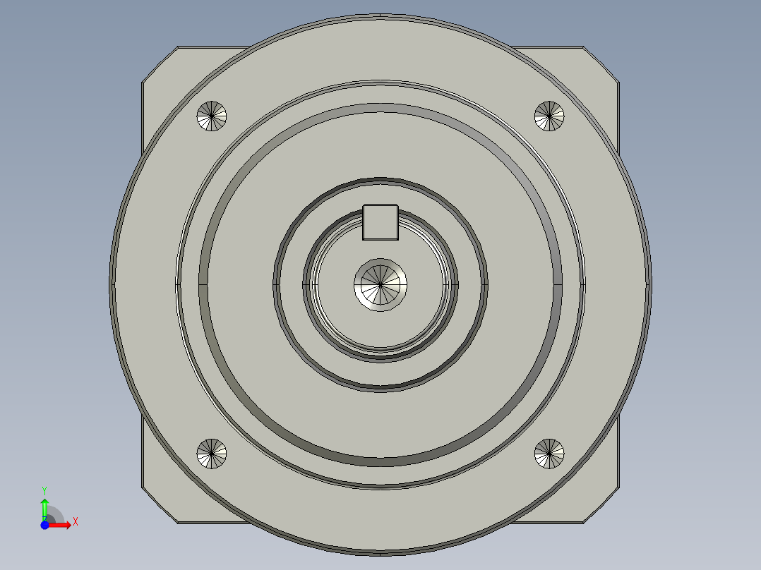 多摩川行星减速机TL-090-L1-19DC19（45度）前视图