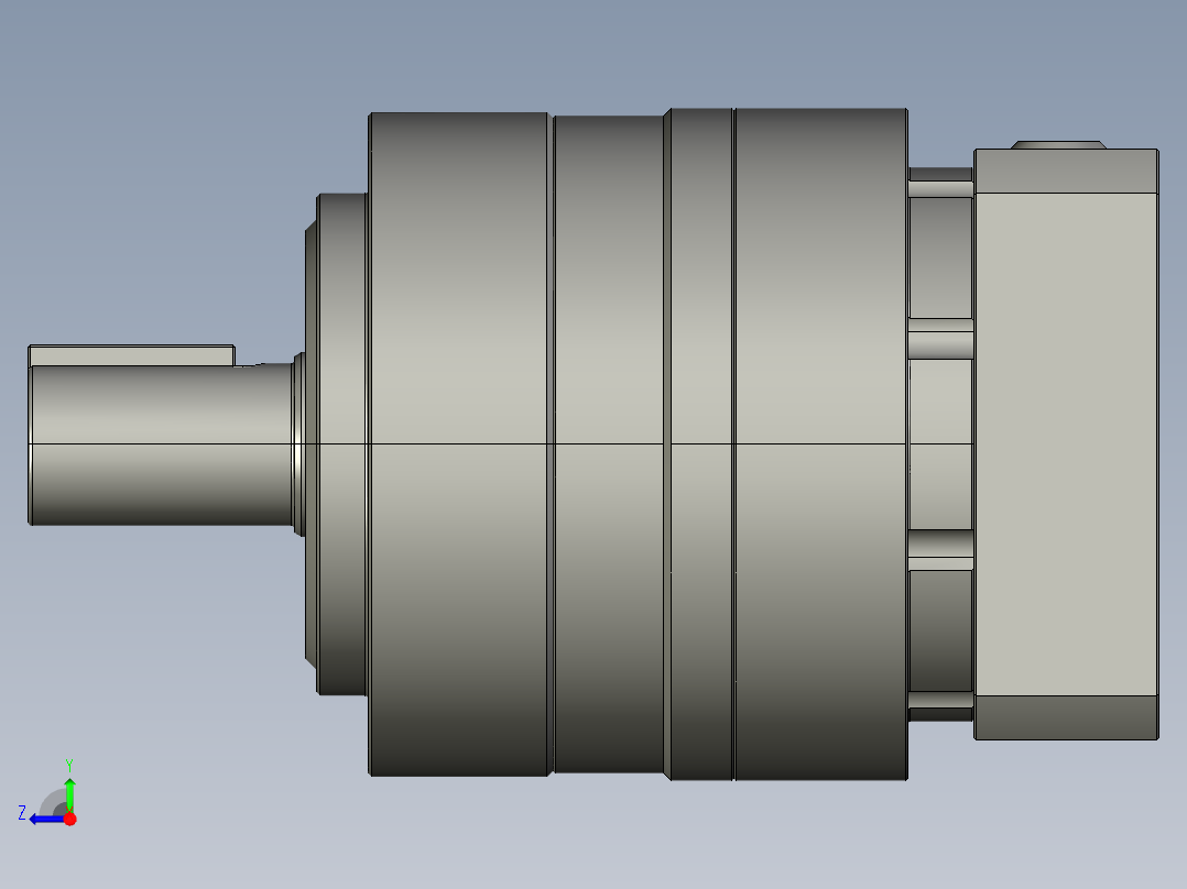 多摩川行星减速机TL-090-L1-19DC19（45度）右视图