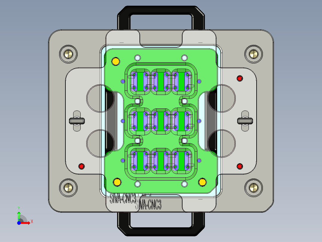 siva-aim-笔记本CNC工装夹具三维模型CNC3前视图
