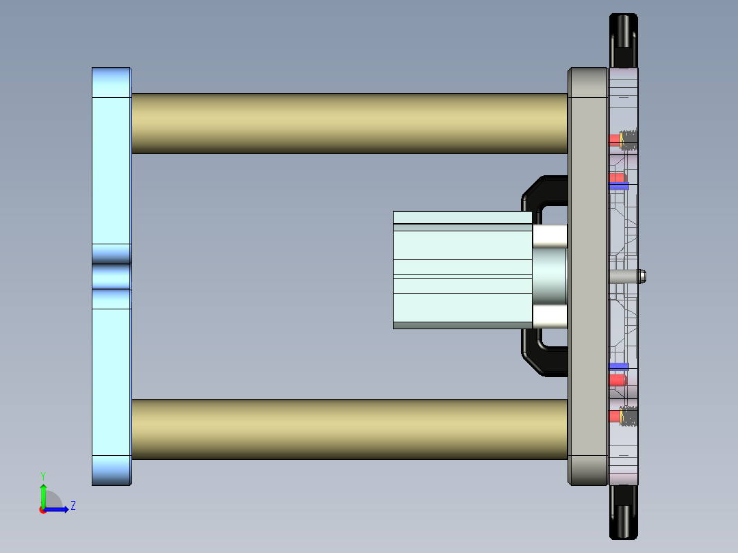 siva-aim-笔记本CNC工装夹具三维模型CNC3左视图