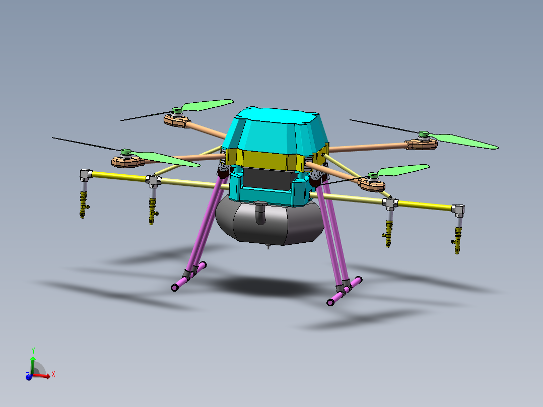 喷药无人机建模