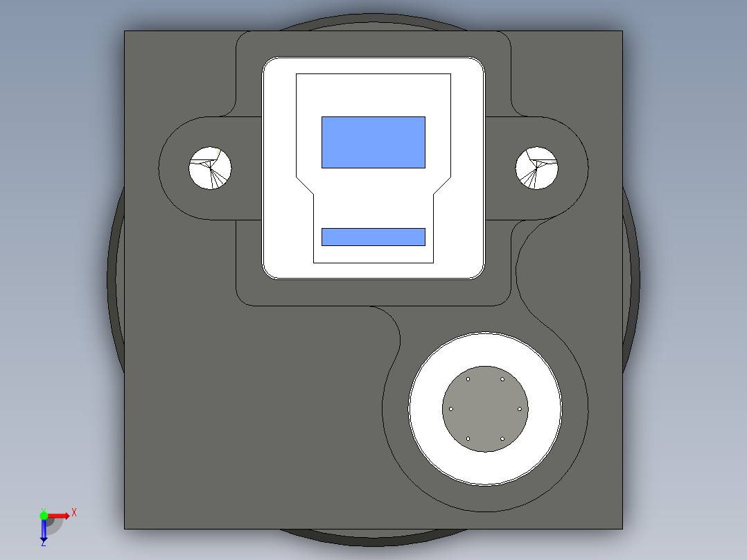 工业摄像头1俯视图