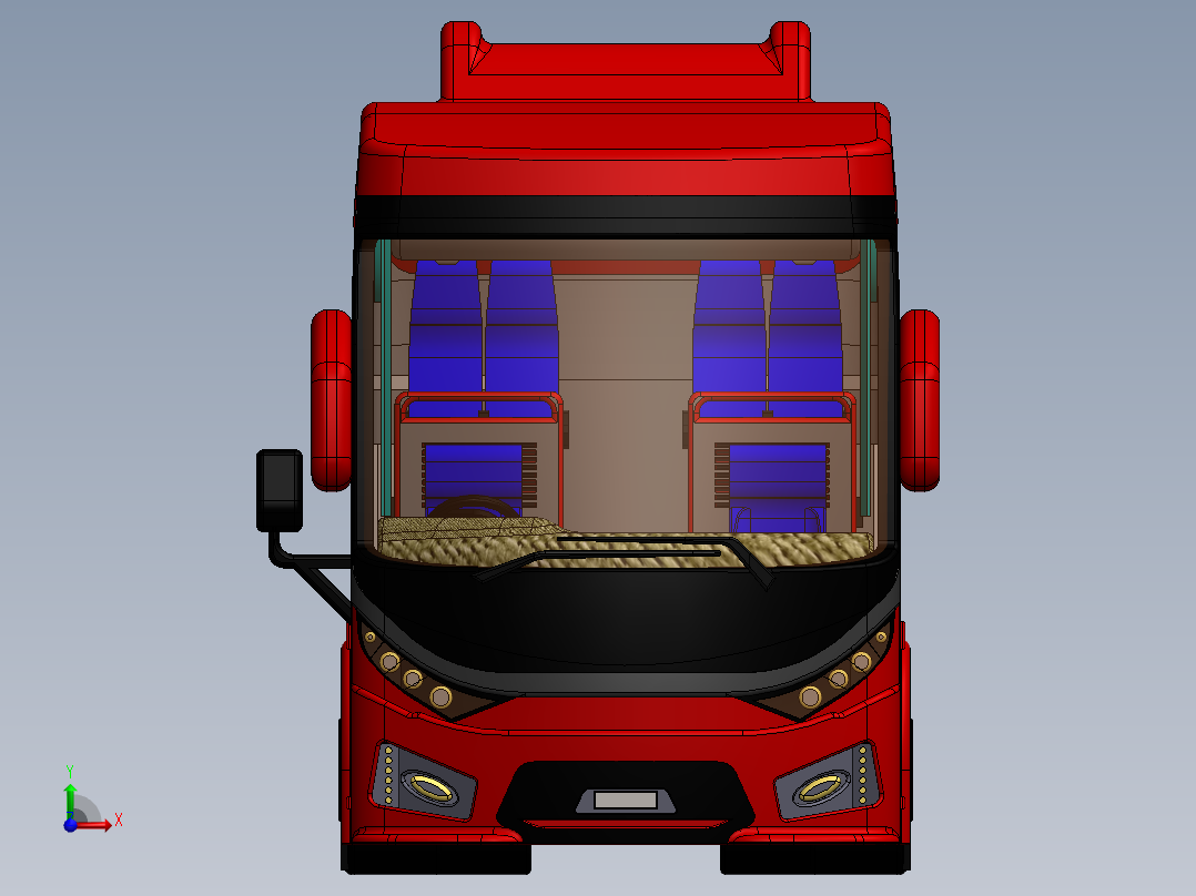 客车、公交车(33)前视图