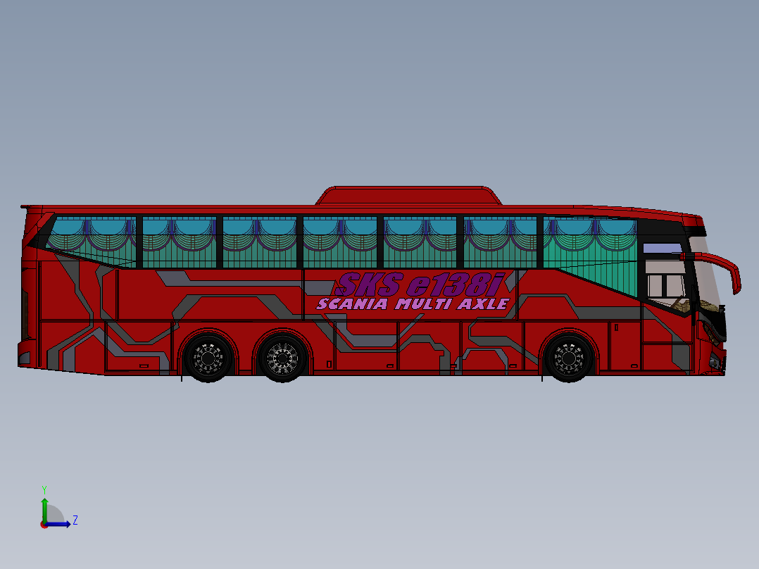 客车、公交车(33)左视图