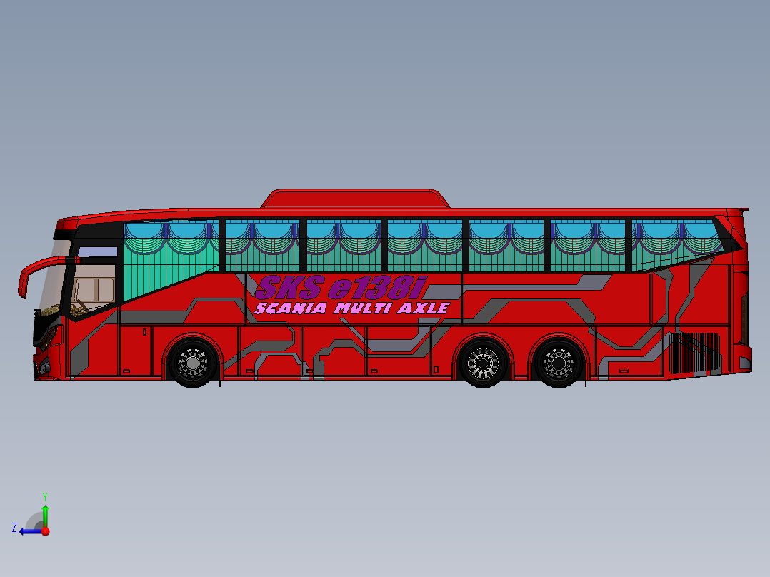 客车、公交车(33)右视图