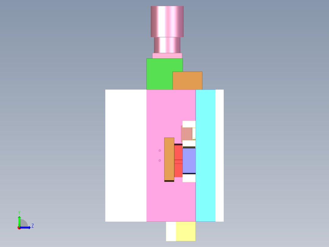 注塑模具、模具(42)左视图