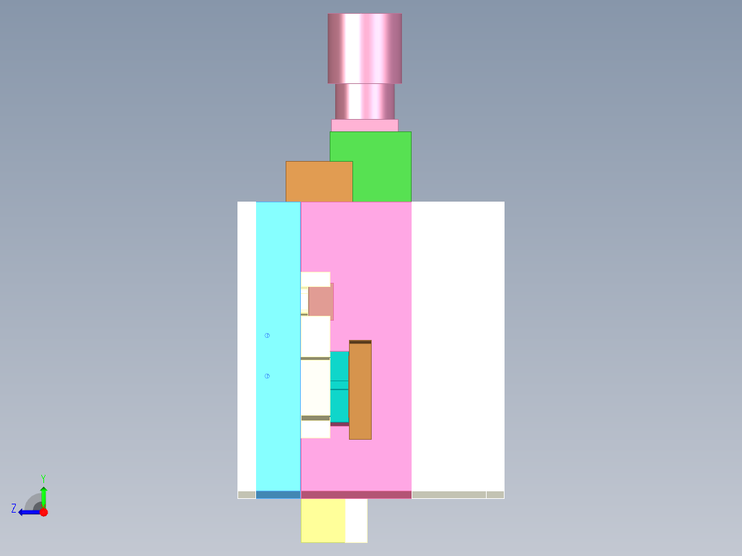 注塑模具、模具(42)右视图