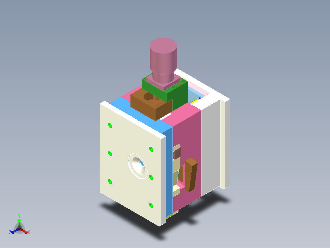 注塑模具、模具(42)正等轴测图