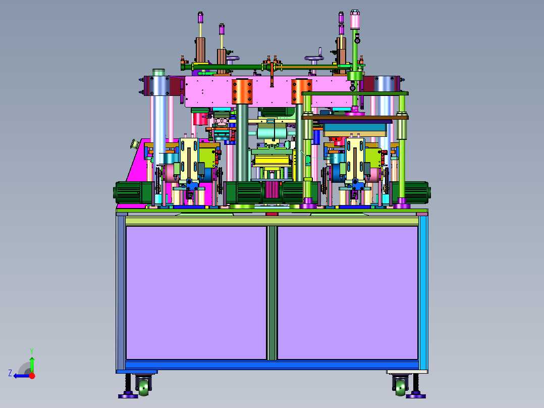 线盘纸管两端包边装置右视图