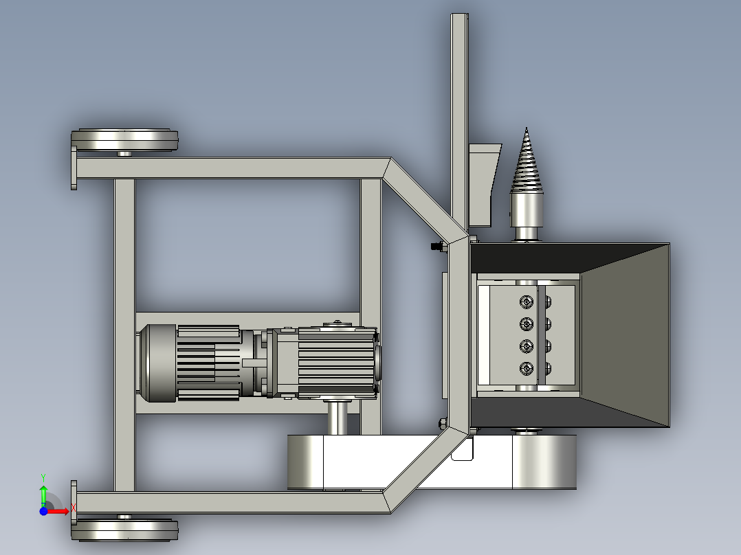 A2004542-木材粉碎机 - 木柴劈木机前视图
