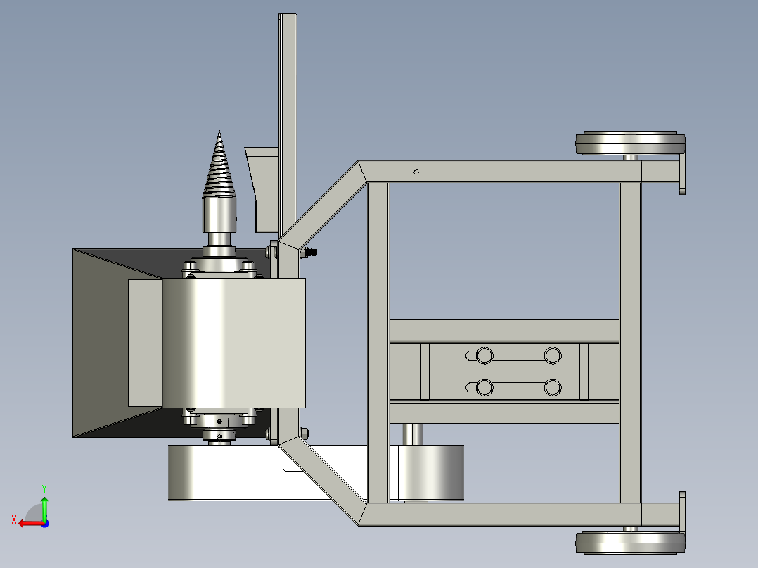 A2004542-木材粉碎机 - 木柴劈木机后视图