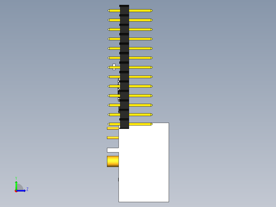 B2005213-无线标签WT32-ETH01的模型左视图