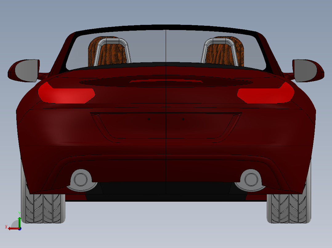 著名的 Roadstar 汽车后视图