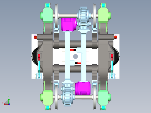 高速轨道车转向架后视缩略图