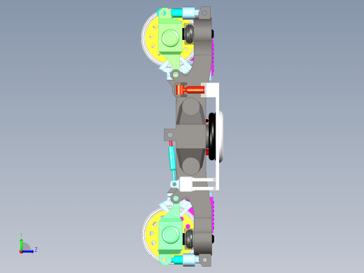 高速轨道车转向架左视缩略图