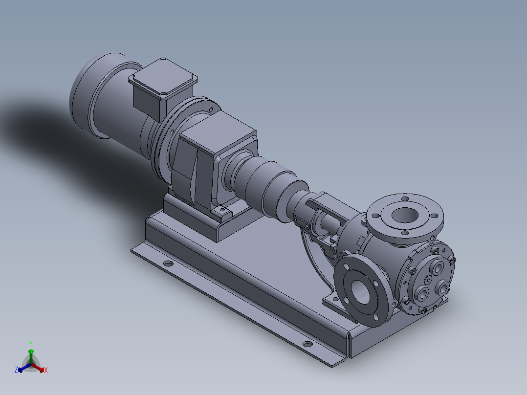 2“90°法兰外齿轮泵模型
