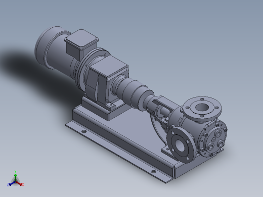 2“90°法兰外齿轮泵模型