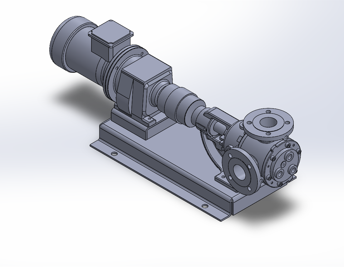 2“90°法兰外齿轮泵模型