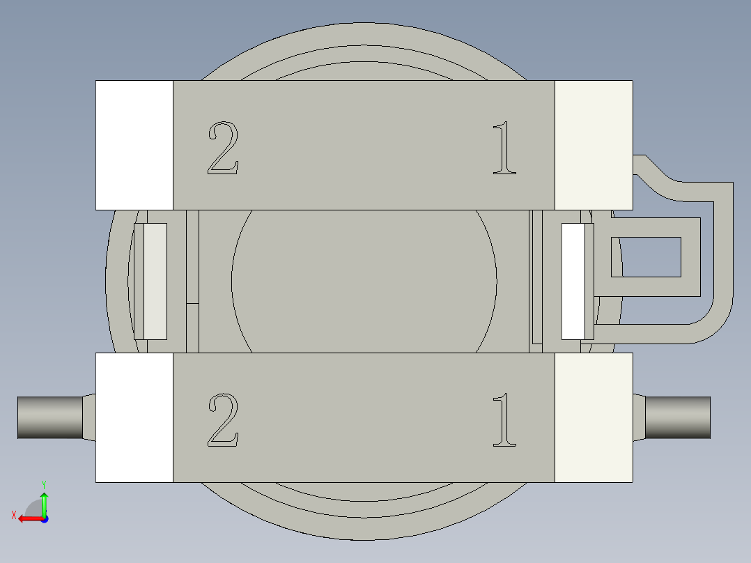 ZB5AS54C锁定式急停按钮头后视图