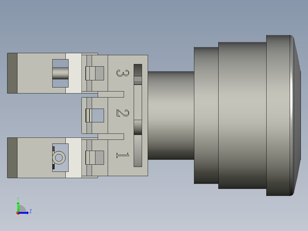 ZB5AS54C锁定式急停按钮头左视图