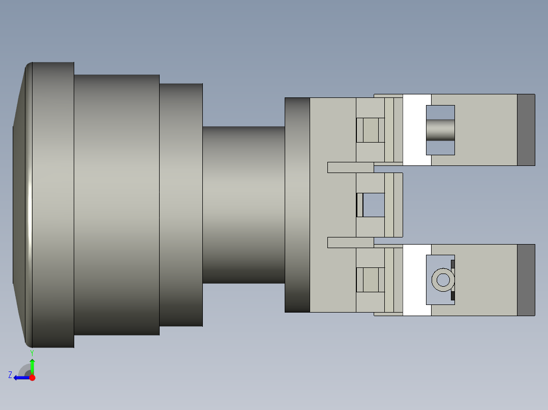 ZB5AS54C锁定式急停按钮头右视图