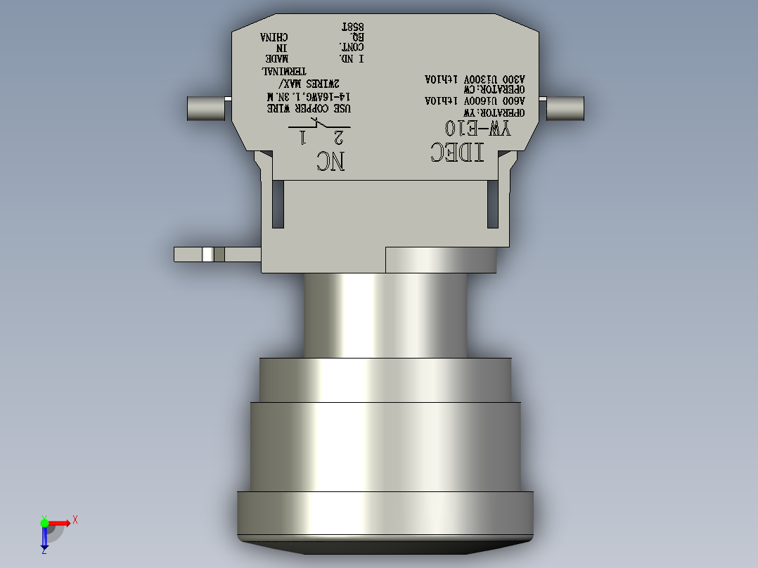 ZB5AS54C锁定式急停按钮头俯视图