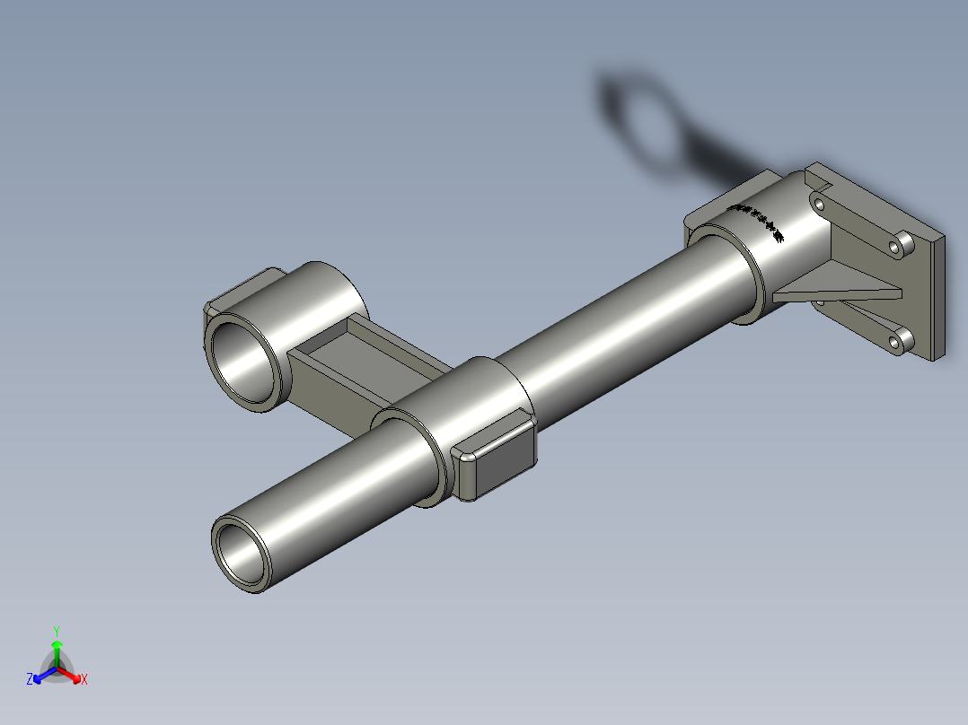 74立式平行四件套正等轴测图