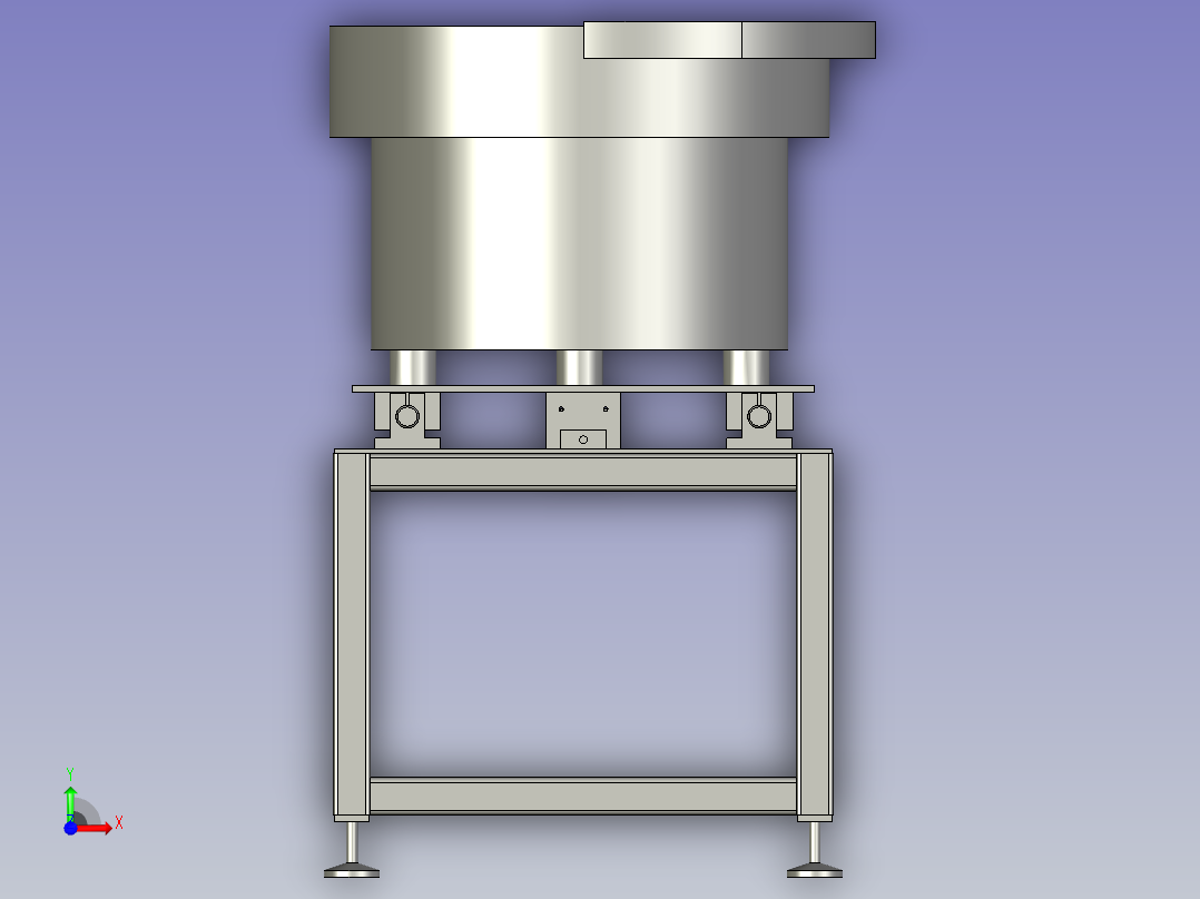 堵头振动盘支架-左旋前视图