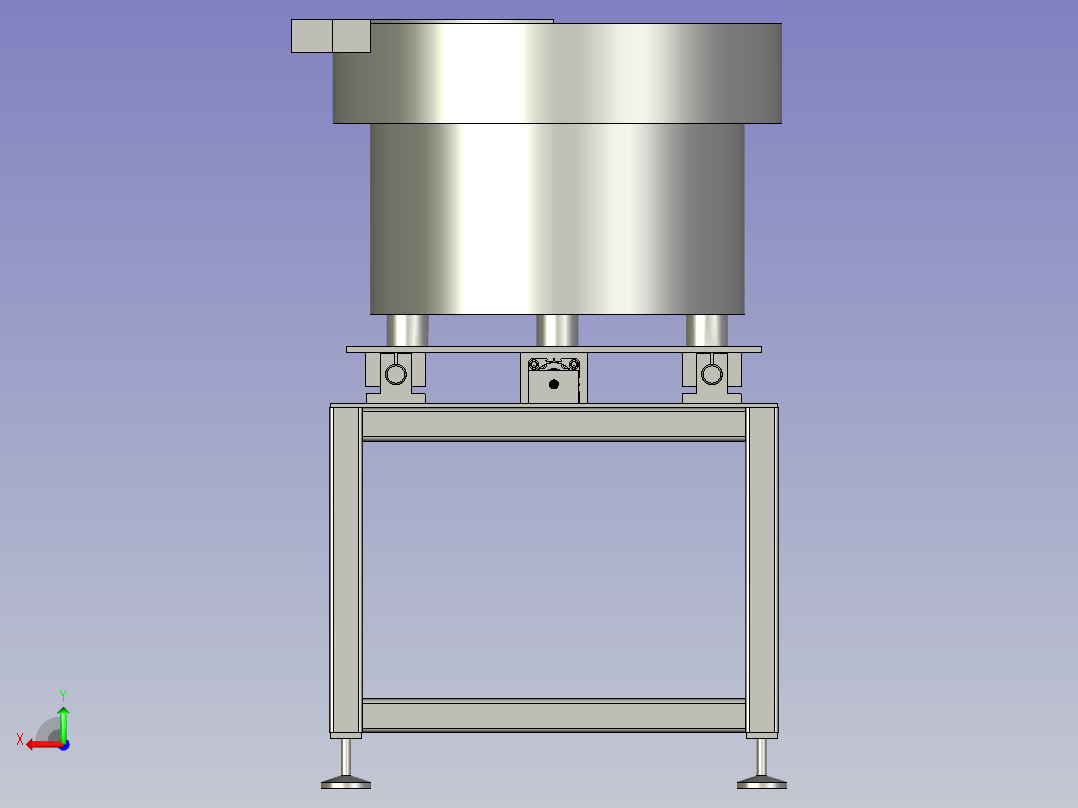 堵头振动盘支架-左旋后视图
