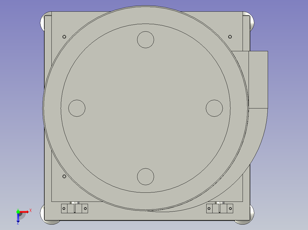 堵头振动盘支架-左旋俯视图