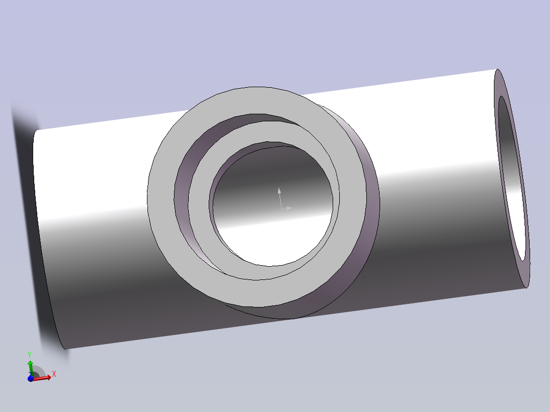 U-PVC_TEE_DN15主视图