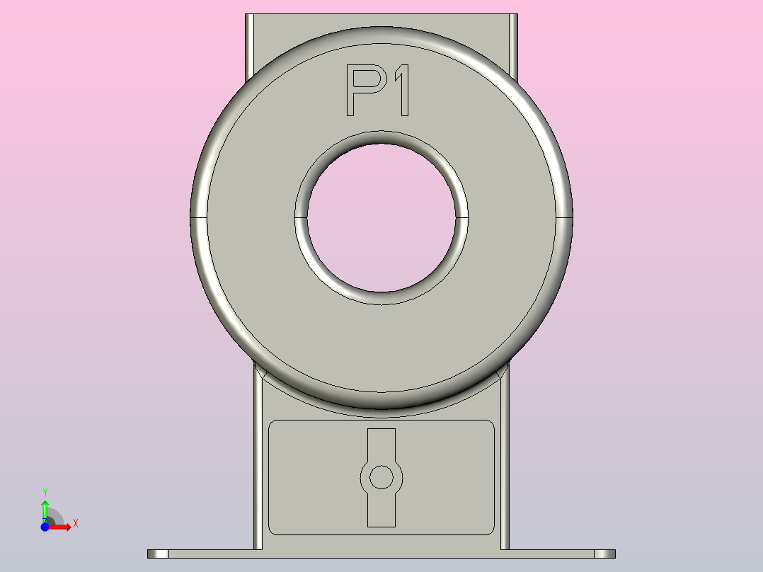 LMZW1-0.5 35电流互感器三维模型202011前视图