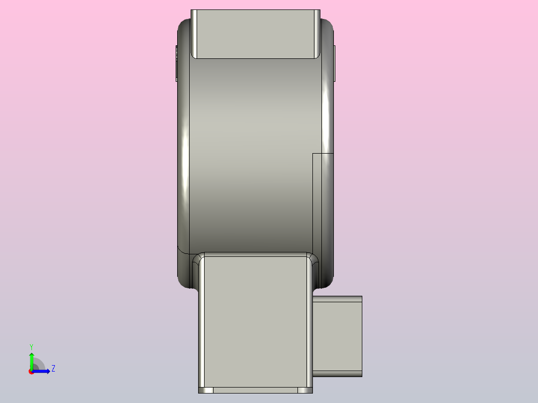 LMZW1-0.5 35电流互感器三维模型202011左视图