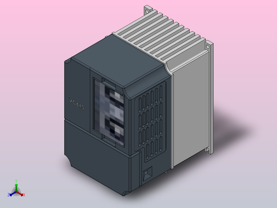 VC610系列数控机床专用高性能矢量型变频器[VC610-2S002G]正等轴测图