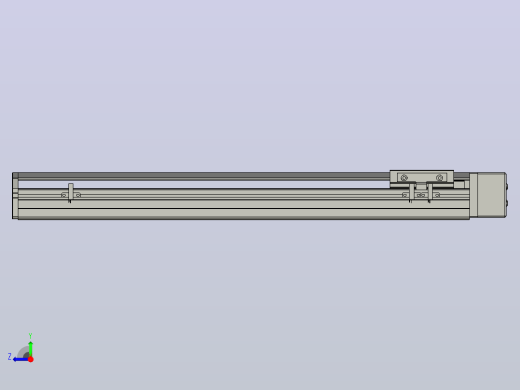 SYS12-BL-450-200W滚珠花健、支撑座、滚珠丝杠、交叉导轨、直线模组.STEP右视缩略图