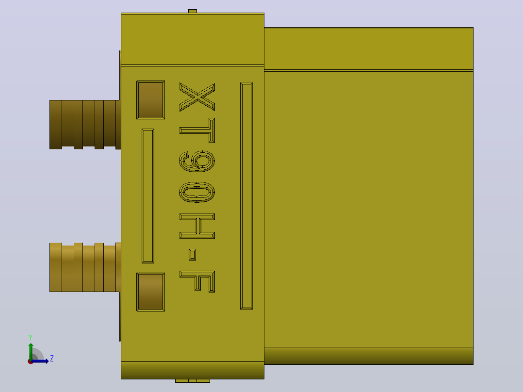 XT90H-F母连接器左视图