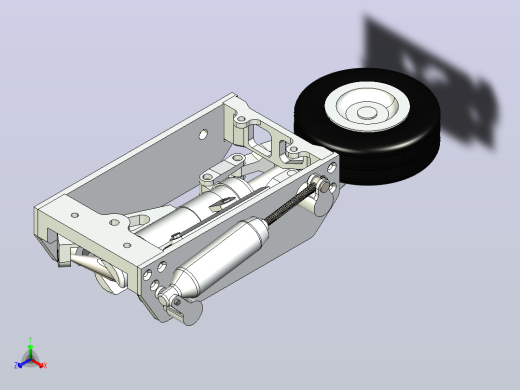 F16战斗机起落架简易模型3D图纸 STEP X_B格式
