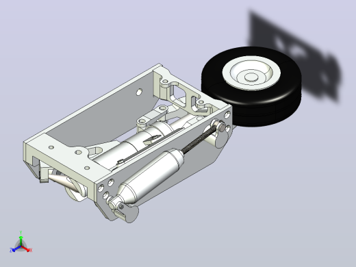 F16战斗机起落架简易模型3D图纸 STEP X_B格式正等轴测缩略图