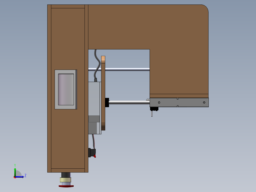 普通气动PCB高压测试治具左视图