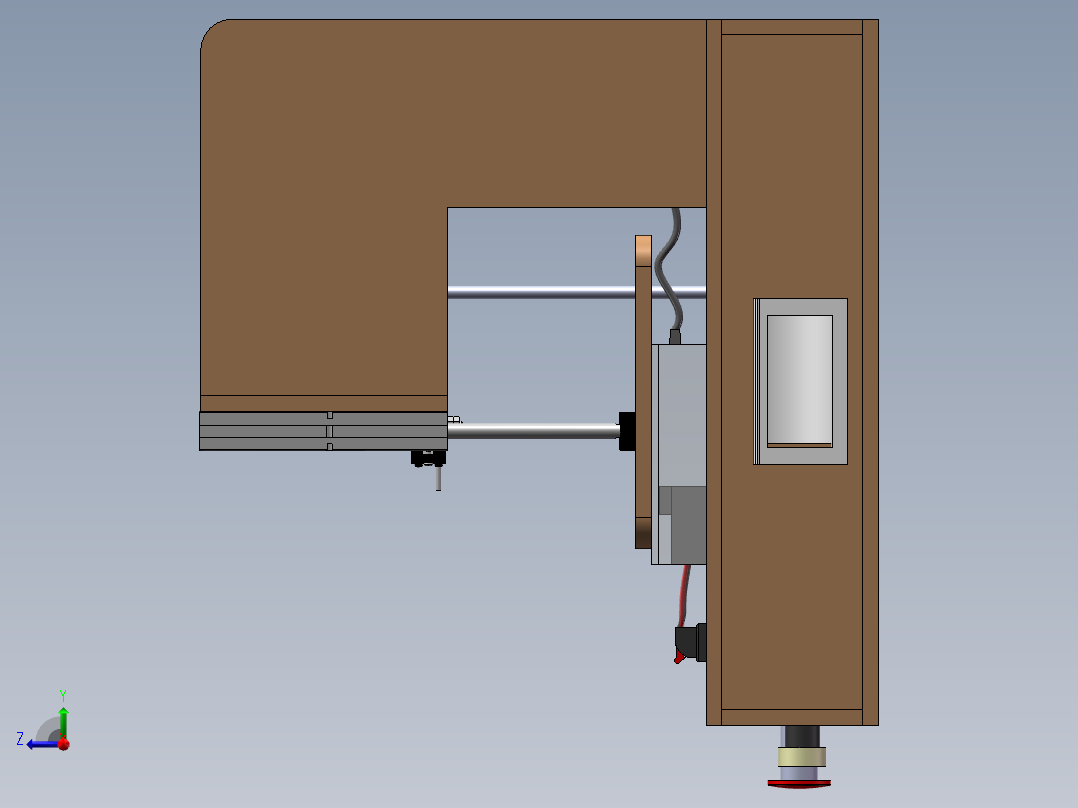 普通气动PCB高压测试治具右视图