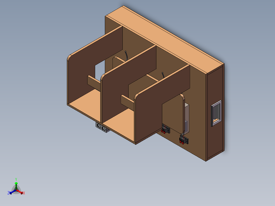 普通气动PCB高压测试治具正等轴测图