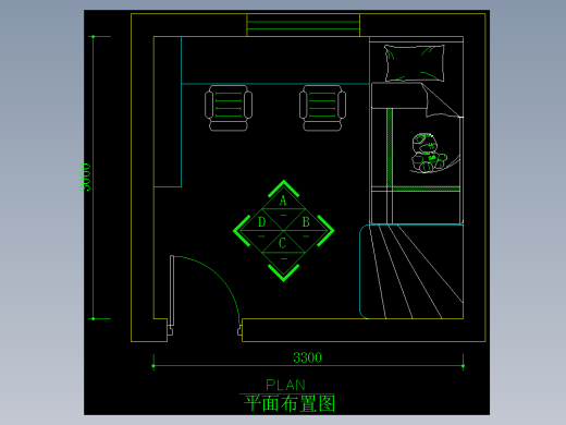 家装类CAD土块(二)-FH01078E