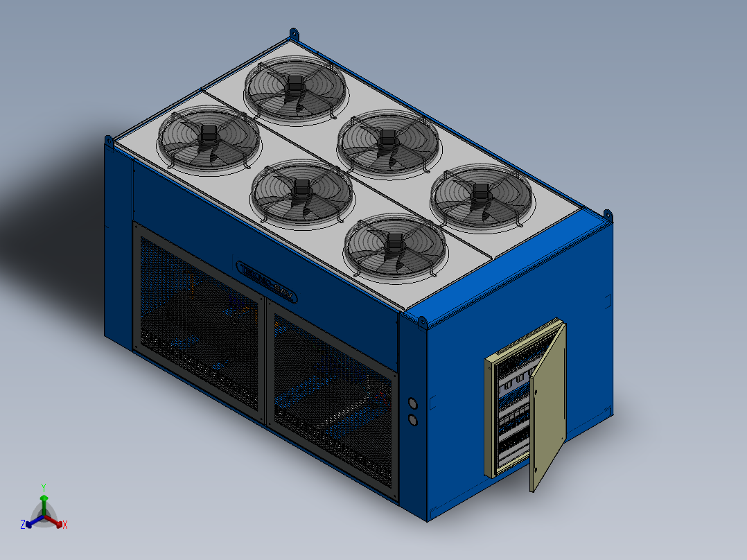 工业冷库机组sw16正等轴测图