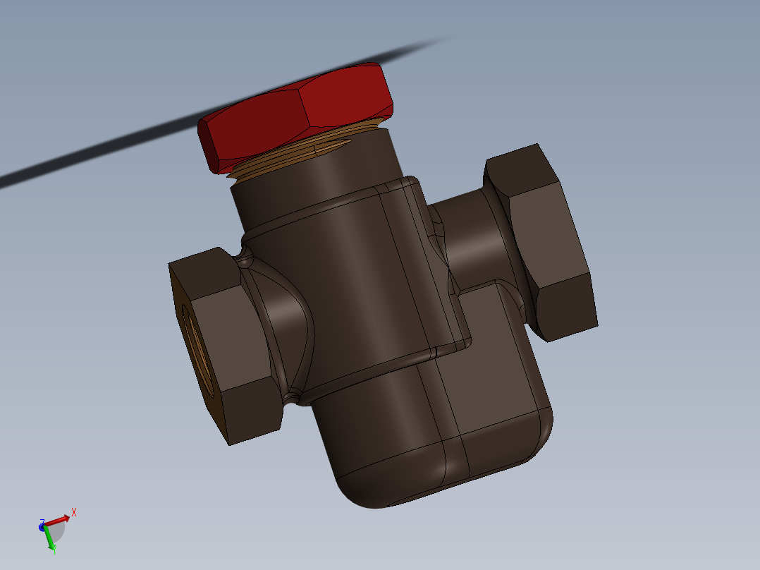 空气气压预扣阀3D数模图纸 Solidworks设计 附工程图
