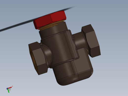 空气气压预扣阀3D数模图纸 Solidworks设计 附工程图