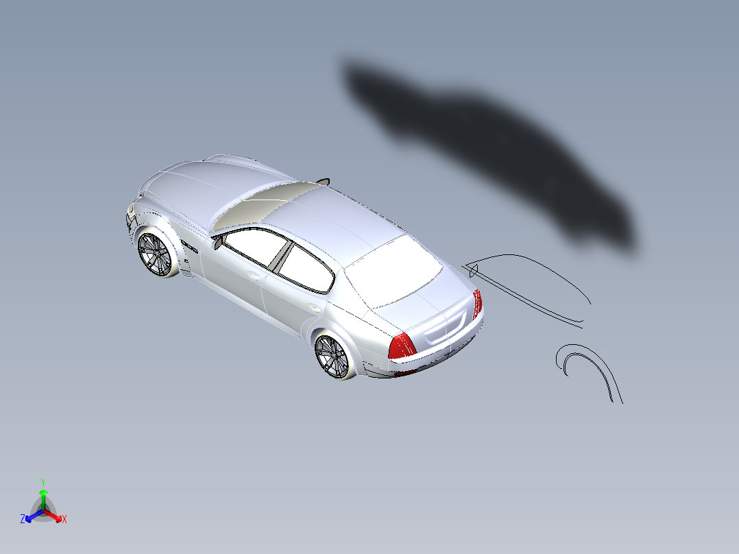 玛拉莎蒂跑车造型三维建模图纸