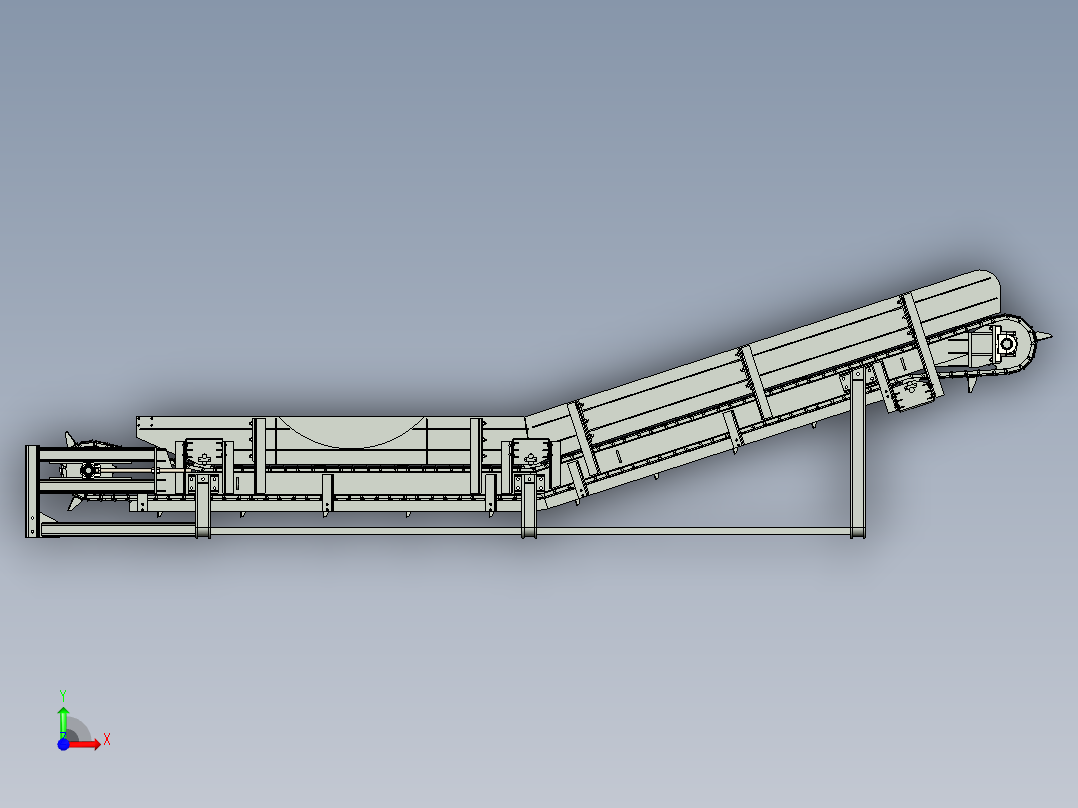 链式输送机3D模型前视图