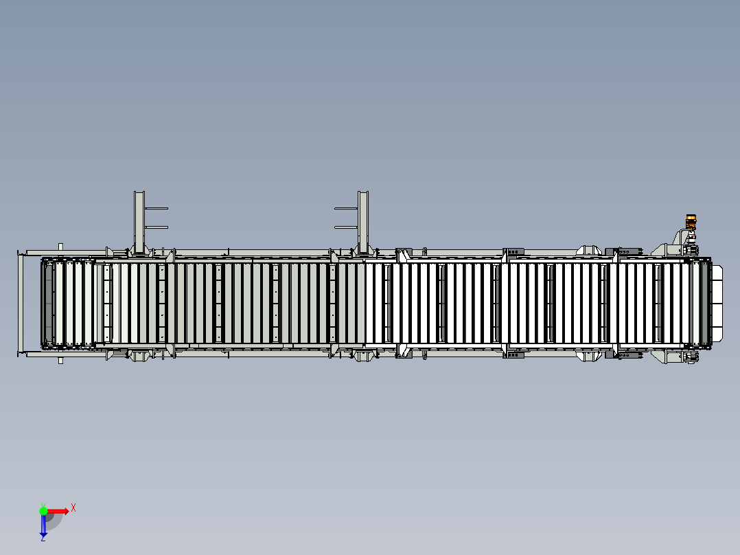 链式输送机3D模型俯视图